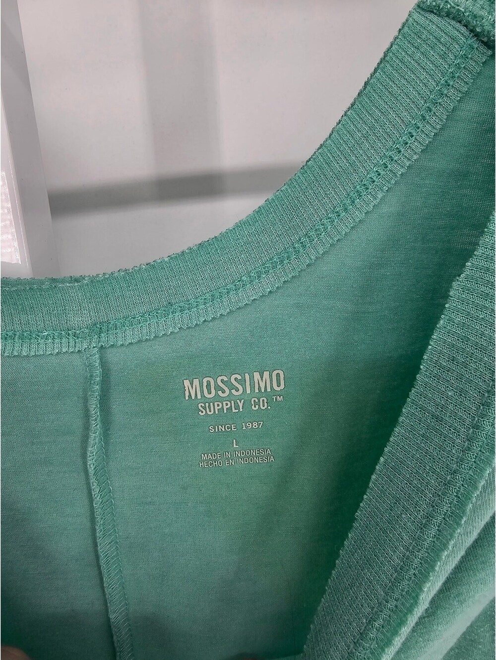 Mossimo Supply Co Womens Sz L Slouchy Tunic Top Teal Blue Oversized - Picture 3 of 4